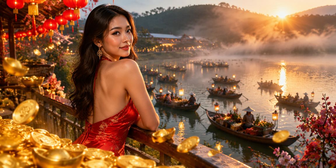 Khung cảnh cầu Đà Lạt với người dùng đang chơi cá cược
