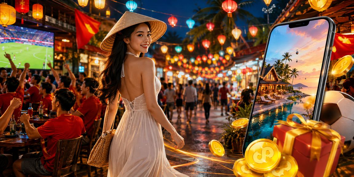 Người chơi sử dụng ứng dụng cá cược trên điện thoại tại Phú Quốc